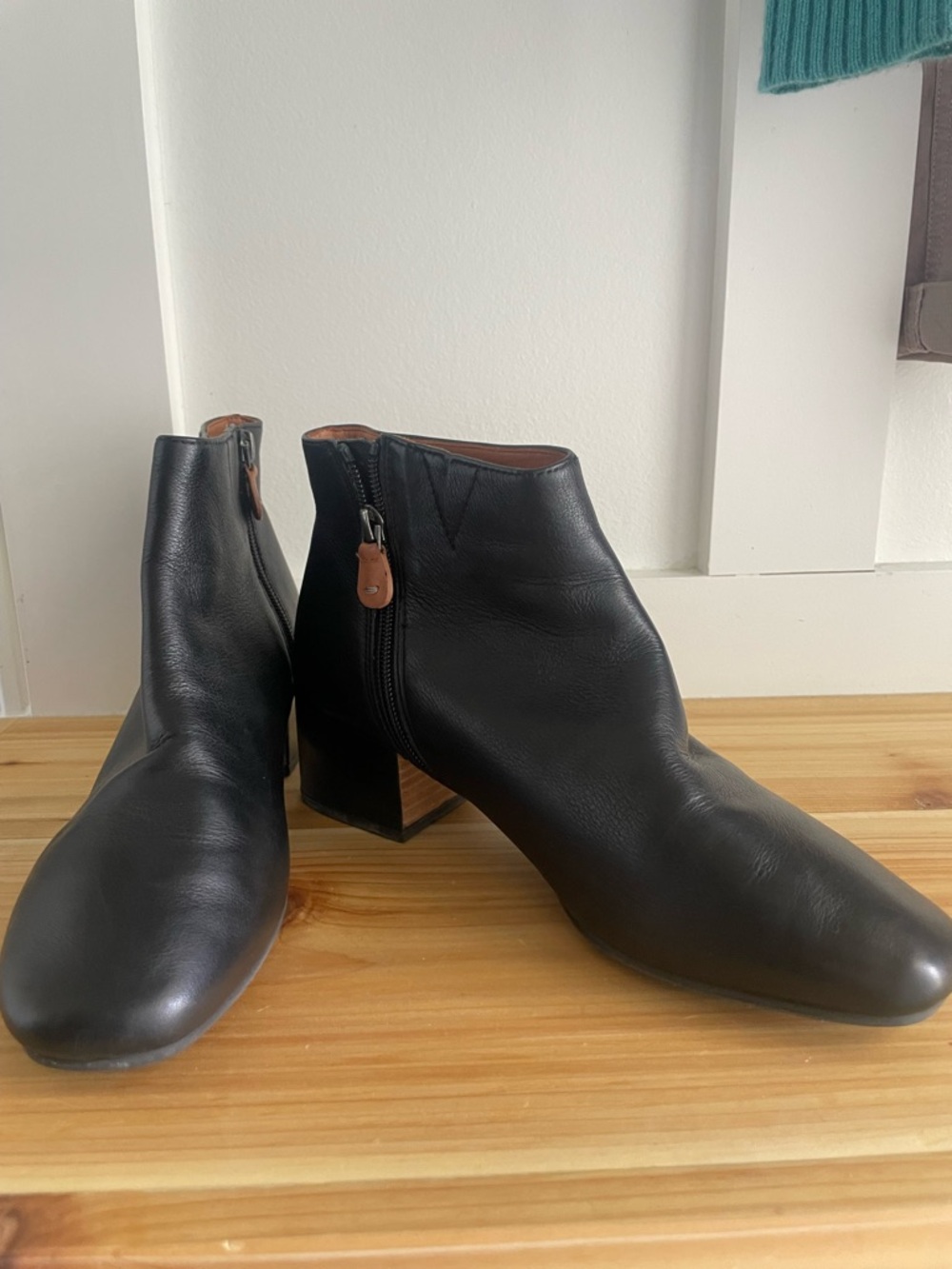 gentle souls Black Leather Ankle Booties
